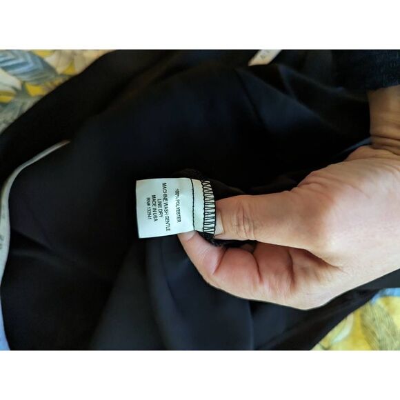 Amanda uprichard black v neck short sleeve mini dress euc - Picture 4 of 6